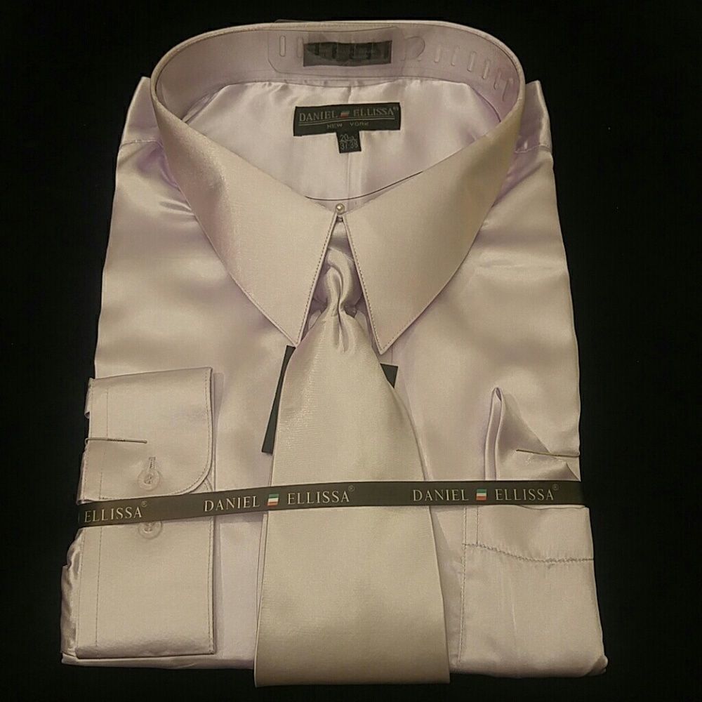 MEN'S DRESS SHIRT LAVENDER COMBO PACK BY DANIEL EL - Picture 1 of 3